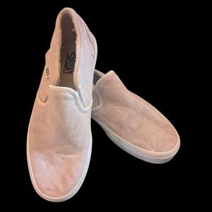 VGUC Vans Pink Suede Slip-On Sneakers Size Women's 10